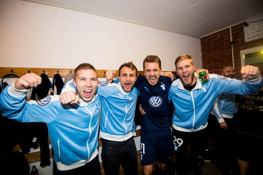 Malmö FFs Anton Tinnerholm, Magnus Wolff Eikrem, Kari