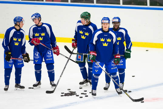 Sveriges Kristoffer Gunnarsson framför några av sina