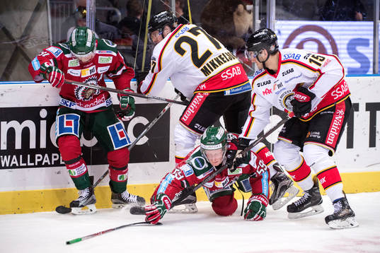 Frölundas Nicklas Lasu, Luleås Brendan Mikkelson, Simon