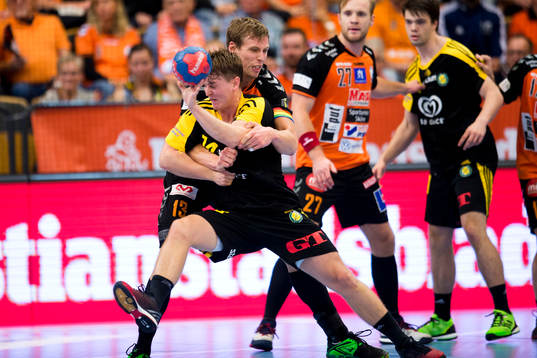 Kristianstads Olafur Gudmundsson och Sävehofs Johan