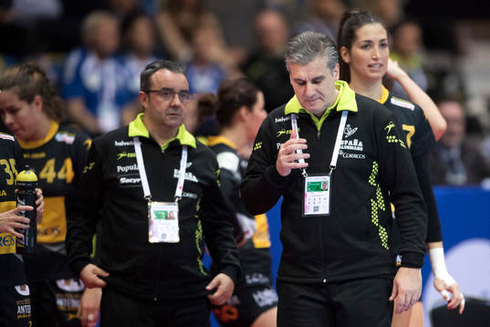 Spaniens förbundskapten Jorge Duenas de Galarza deppar