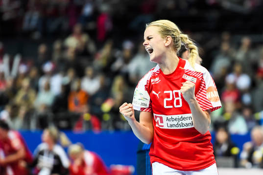 Danmarks Stine Jörgensen jublar