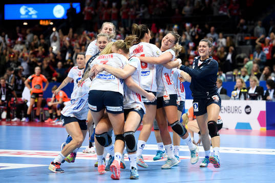 Norska spelare jublar