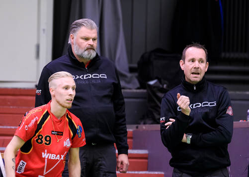 Wibaxs tränare Christer Nordkvist (v) och tränare Fredrik