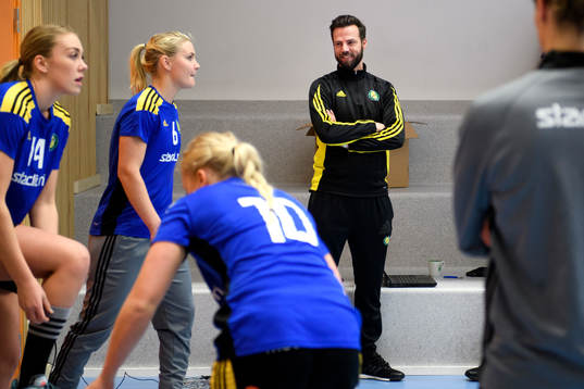 Sävehofs Linnea Pettersson, Ida Odén och tränare Henrik
