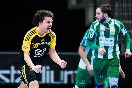 Sävehofs Sebastian Karlsson jublar
