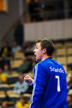 Sävehofs målvakt Per Sandström jublar