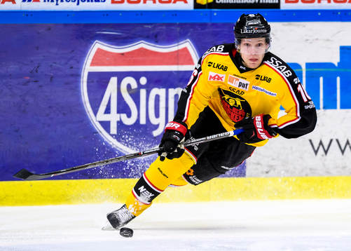 Luleås Einar Emanuelsson med pucken