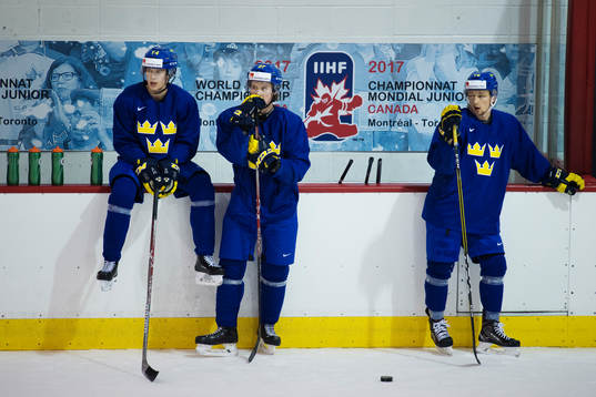 Elias Pettersson, Jonathan Dahlén och Rasmus Asplund på