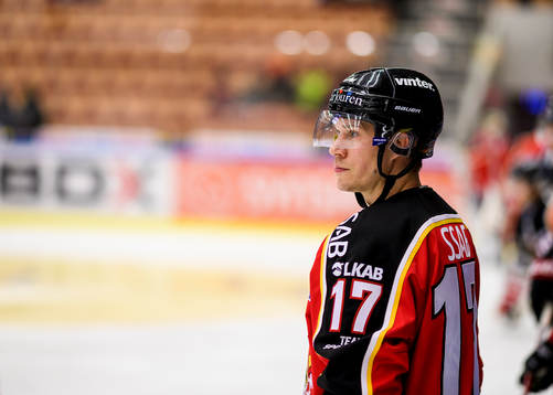 Luleås Andreas Falk på uppvärmningen