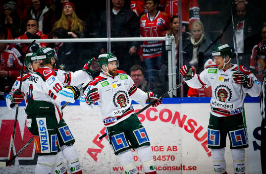 Frölundas Robin Figren jublar