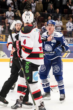 Malmö Redhawks Noah Welch och Leksands Tobias Forsberg