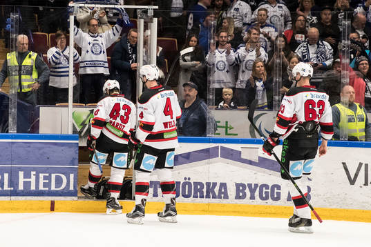 Malmö Redhawks Nichlas Hardt och Noah Welch och Fredrik