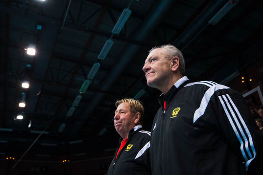 Domarna Olle Engman och Dan Nertby