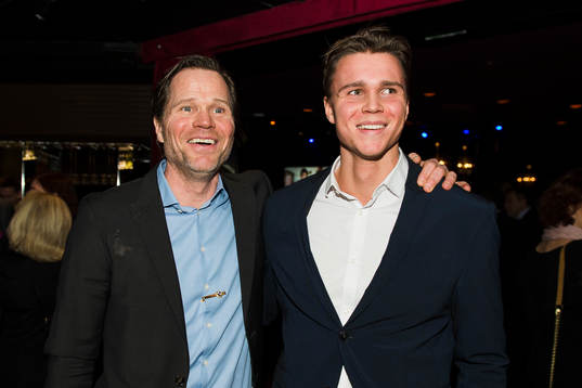 Mikael Mellegård med sonen Emil Mellegård