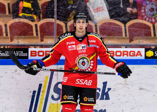 Luleås Daine Todd på uppvärmningen