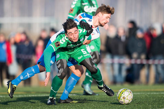 Helsingborgs Martin Christensen och Odense Joa Pereiera