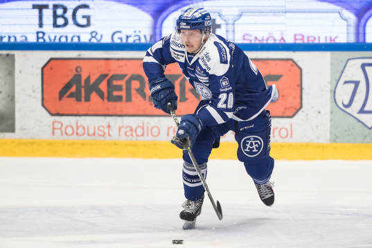 Leksands Sebastian Björnstad   i ishockeymatchen i SHL