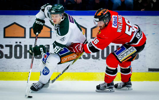 Färjestads Johan Ryno och Örebros Johan Wiklander