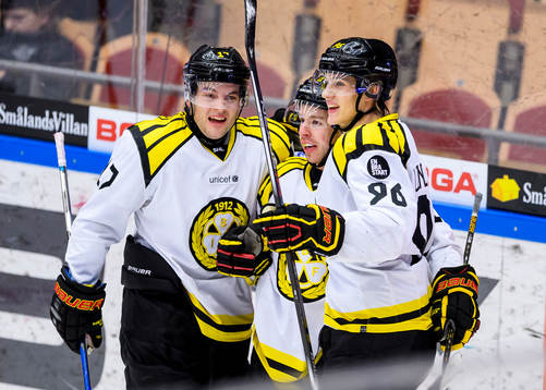 Brynäs Oskar Lindblom jublar