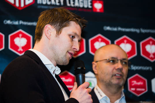 Sparta Prags Petr Vrana och tränare Jiri Kalous
