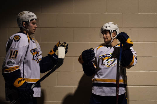 Predators Calle Järnkrok och Viktor Arvidsson i