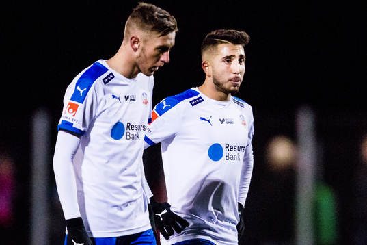 Helsingborgs Casper Seger och Moustafa Zeidan