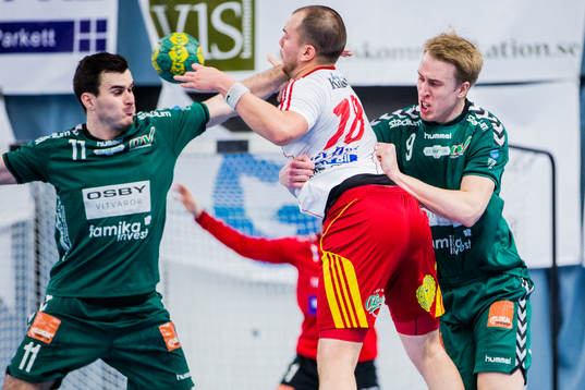Helsingborgs Jakob Ekström (v) och Linus Nilsson (h)