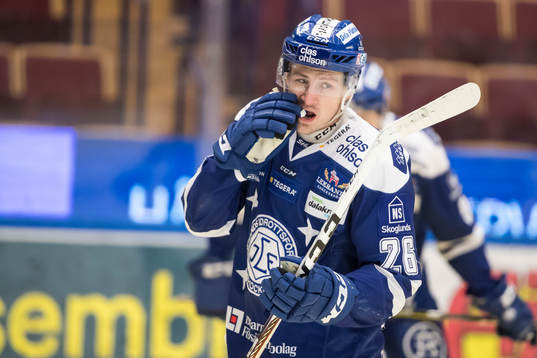 Leksands Patrik Norén i ishockeymatchen i SHL mellan