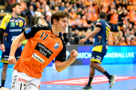 Kristianstads Jerry Tollbring jublar
