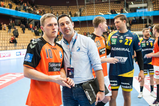 Kristianstads Albin Lagergren och assisterande tränare