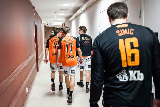 Kristianstads Jerry Tollbring och målvakt Nebojsa Simic