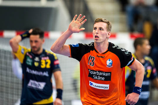 Kristianstads Olafur Gudmundsson jublar