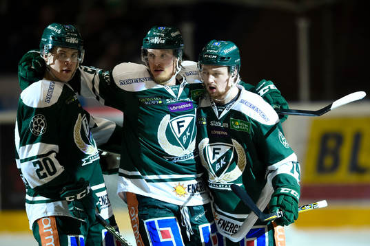 Färjestads Joel Eriksson Ek , Magnus Nygren och Rasmus