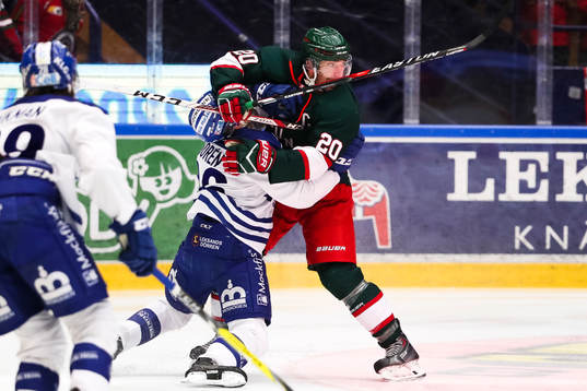 Leksands Patrik Norén och Frölundas Joel Lundqvist