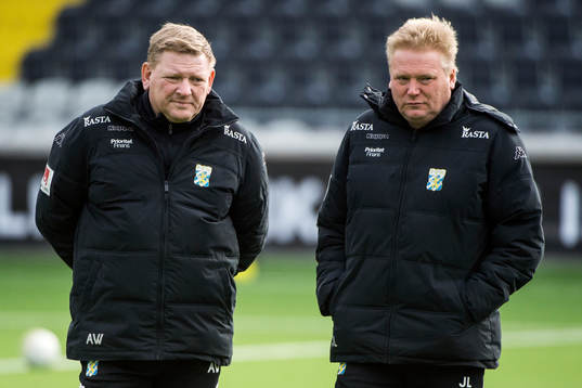 Assisterande tränare Alf Westerberg och tränare Jörgen