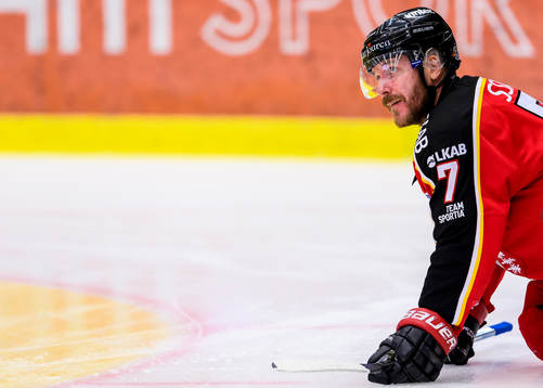 Luleås Jan Sandström på uppvärmningen