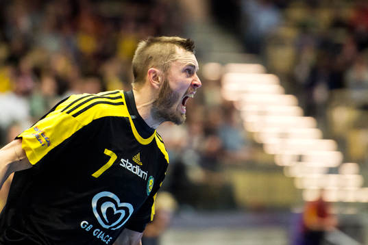 Sävehofs Jonas Larholm jublar
