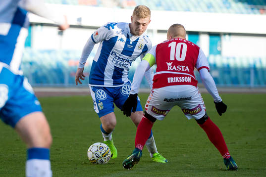 IFK Göteborgs Henrik Björdal och Kalmars Tobias Eriksson