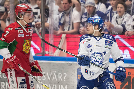 Leksands Johan Olofsson och Moras Erlend Lesund  i