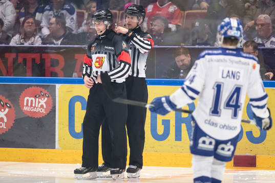 domare Mikael Andersson och domare Andreas Harnebring  i