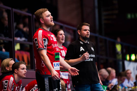 IFK Ystads Oscar Hansson och tränare Kenneth Andersson