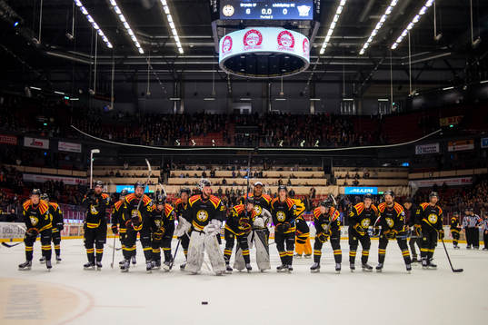 Brynäs spelare jublar