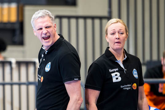 Alingsås tränare Mikael Franzén och assisterande