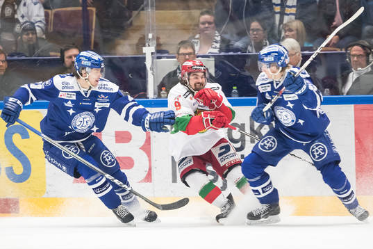 Leksands Sondre Olden och Daniel Bertov och Moras Kevin