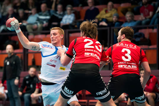 Redbergslids Linus Arnesson och Guifs Thim Ahlin och Emil