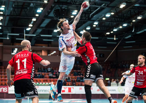 Guifs Mathias Tholin och Redbergslids Tobias Johansson