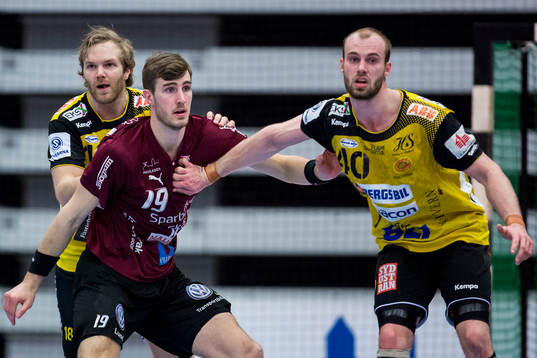 Karlskronas Patrik Johanson (v) och Frederik Dinsen