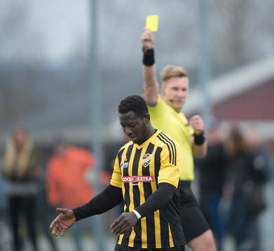 Varning i matchen i division 2 mellan IFK Hässleholm och