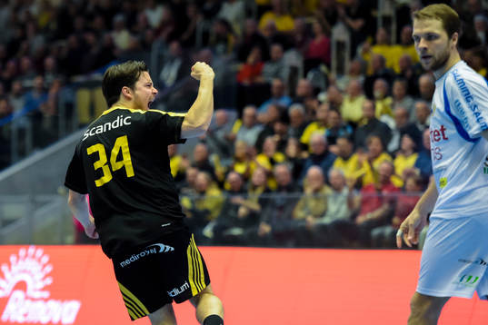 Sävehofs Sebastian Karlsson jublar